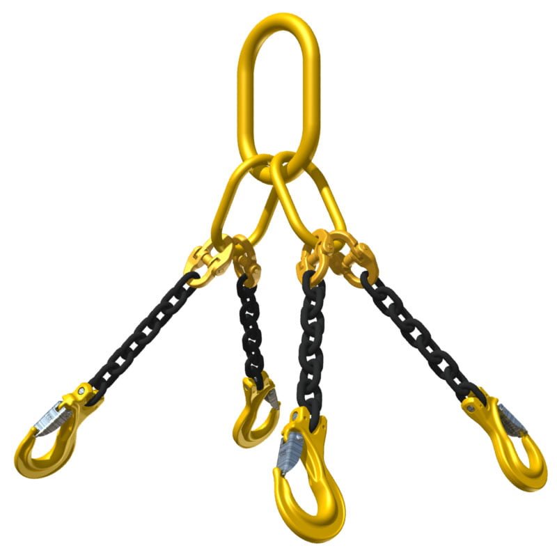 4 Leg Grade 8 Chain Sling with Latch Hook Crane Manufacture Lifting