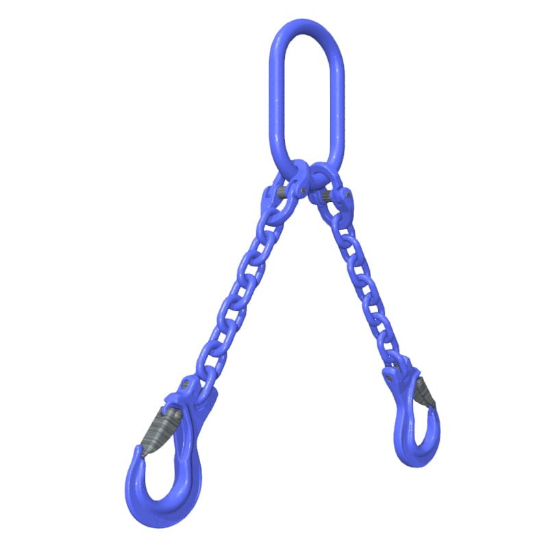 Yoke Two Leg Grade 10 Chain Sling with Latch Hook - Image 2