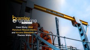 Weir Penstock Rescue Gantry and Access Steelwork